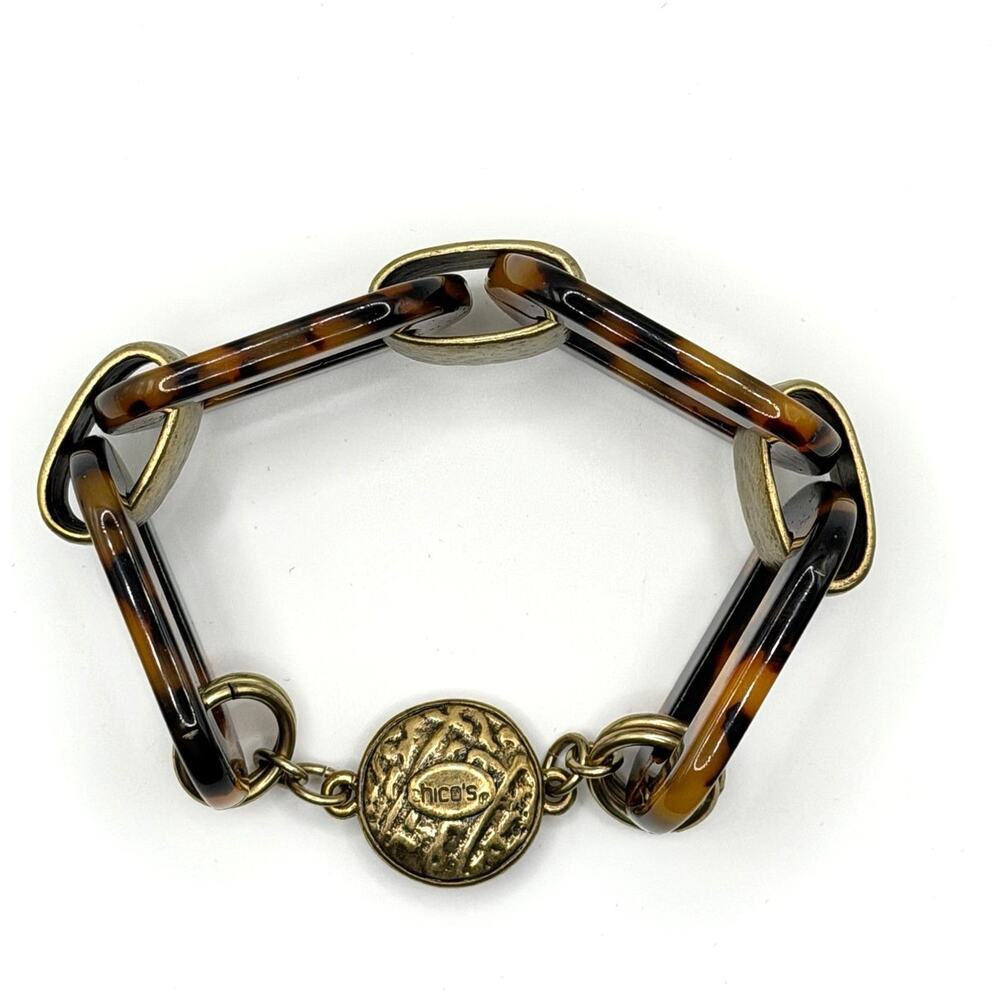 🤎 Chico’s Tortoise Shell - Large Link Bracelet - Picture 4 of 6